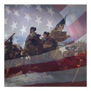 Über den Delaware Fluss Stretched Canvas Print Poster
