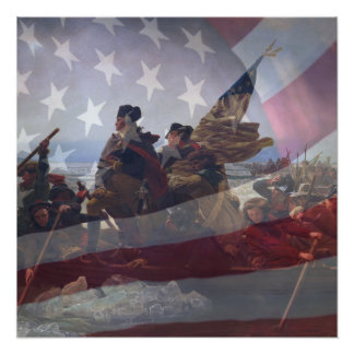 Über den Delaware Fluss Stretched Canvas Print Poster