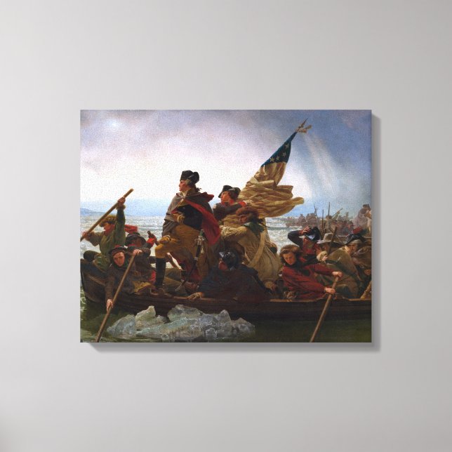 Über den Delaware River, George Washington Leinwanddruck (Vorderseite)