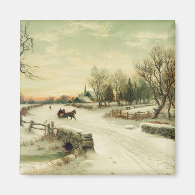 Über den Fluss und durch den Kühlschrankmagnet des (Vorne)