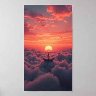 Über den Himmel segeln - Eine Reise durch die Wolk Poster