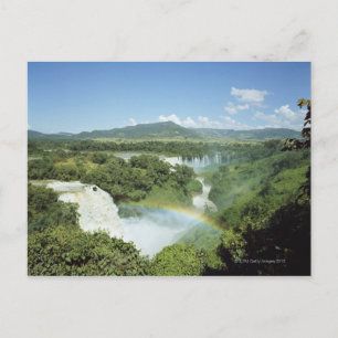 Über den landschaftlichen Iguazu-Wasserfällen in S Postkarte