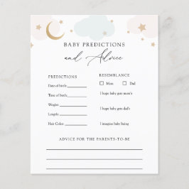 Über den Mond Baby Advice and Predictions Card