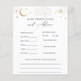 Über den Mond Baby Advice and Predictions Card