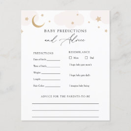 Über den Mond Baby Advice and Predictions Card