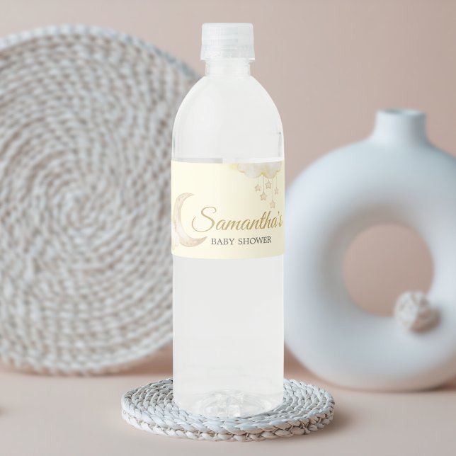 Über den Mond Baby Shower  (Over the Moon Baby Shower Bottle Label)