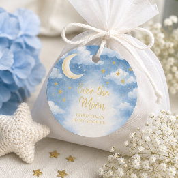 Über den Mond Baby Shower Geschenkanhänger