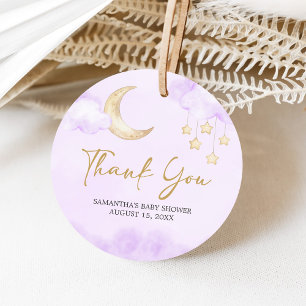 Über den Mond Baby Shower  Geschenkanhänger