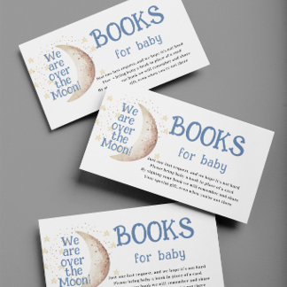 Über den Mond Bücher für Baby Shower Karte
