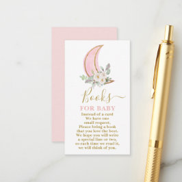 Über den Mond Bücher für die Baby Girl Card Begleitkarte