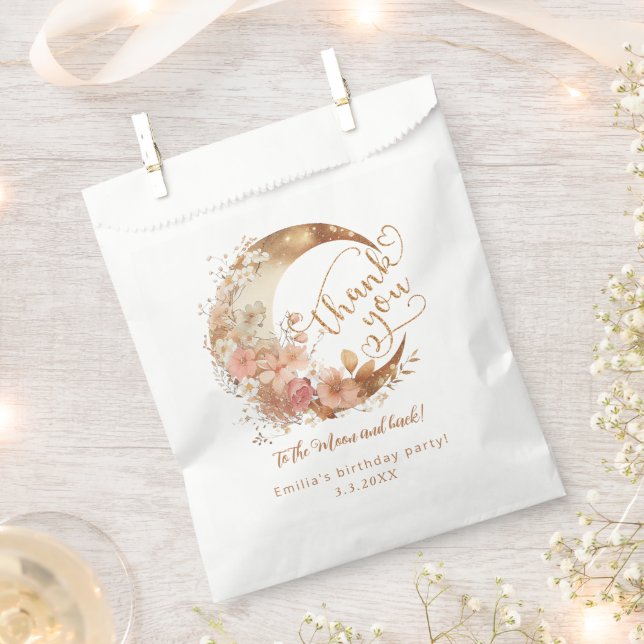 Über den Mond danke dem Mondtraum Geschenktütchen (Ausgeschnitten)