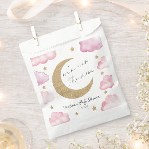 Über Den Mond Himmlisch Rosa Wolken Baby Shower Geschenktütchen