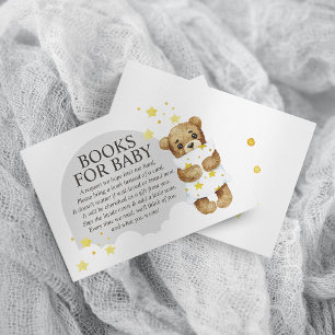 Über den Mond Teddybär Graue Bücher für Baby Begleitkarte