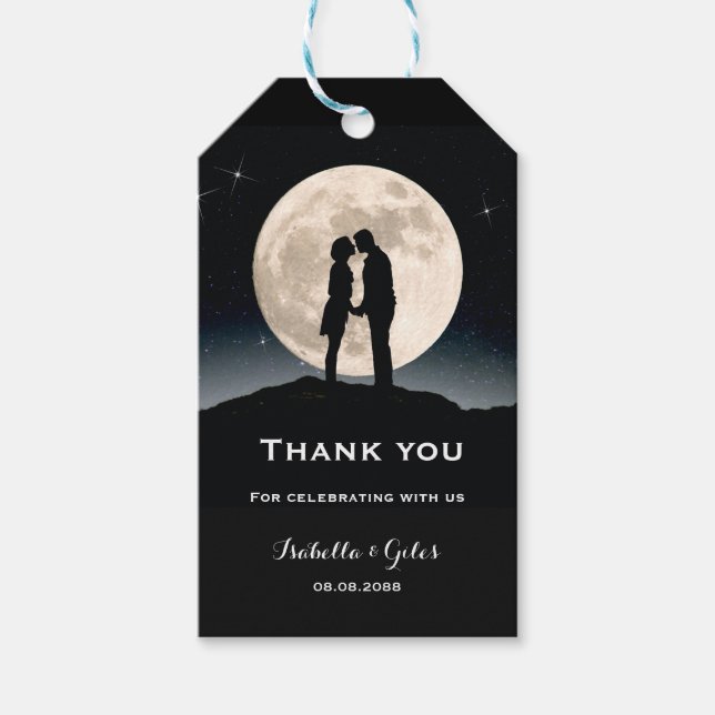 Über den Mond und die Sternenhimmel Geschenkanhänger (Vorderseite)