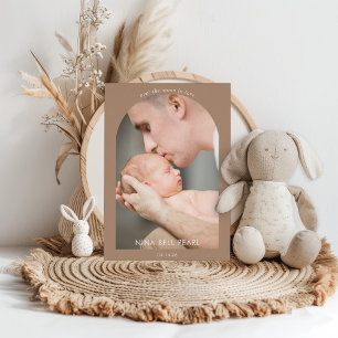 Über den Mond verliebt Foto-Baby-Ankündigungskarte Einladung