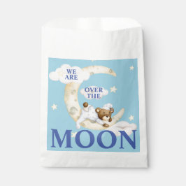 Über den Moon Boy Baby Shower Fvor Bag Geschenktütchen