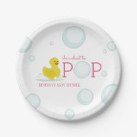 Über den Pop Blasen Rubber Duck Pink Babydusche