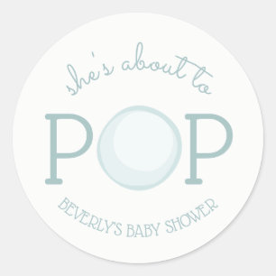 Über den Pop Bubble Baby Shocker Runder Aufkleber