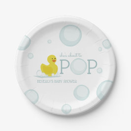 Über den Pop Bubbles Rubber Duck Baby Duck Pappteller