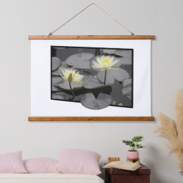 Über den Rahmen hinaus blühen Wandteppich Mit Holzrahmen