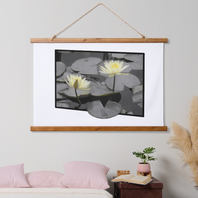 Über den Rahmen hinaus blühen Wandteppich Mit Holzrahmen (Schlafzimmer)