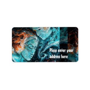 Über den Raum hinweg Adressaufkleber