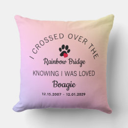 Über Den Regenbogen Brücke Foto Haustier Gedenkstä Kissen