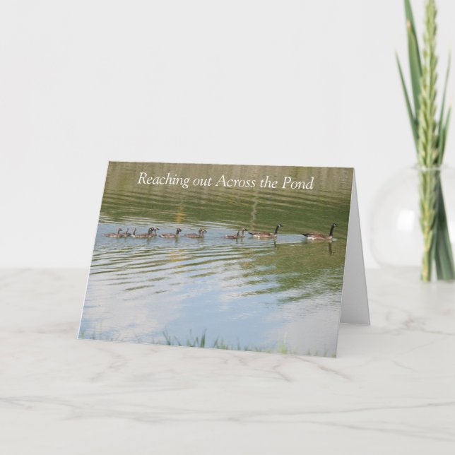 Über den Teich hinausgehen, um zu sagen, Karte (Vorderseite)