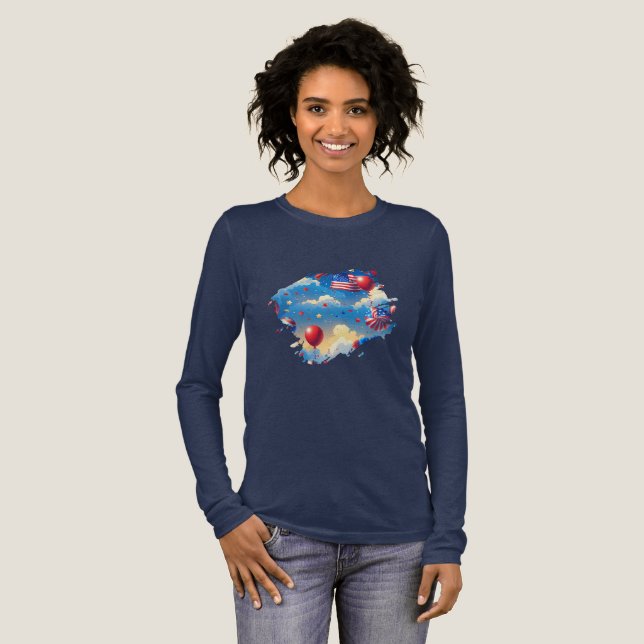 Über den Wolken Tri-Blend Shirt (Volle Vorderseite)
