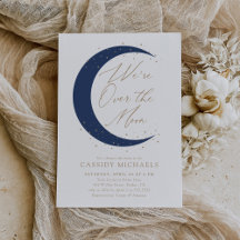 Über der Blauen Babydusche der Mond Navy