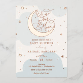 Über der Blue-Baby-Dusche von Gold Moon Folieneinladung