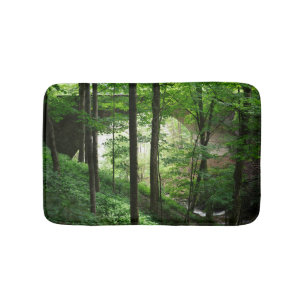 "Über der Brücke hinaus" Forest Green-Natur Badematte