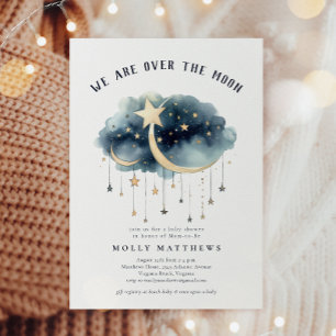 Über der Gold Stars Baby Dusche Einladung