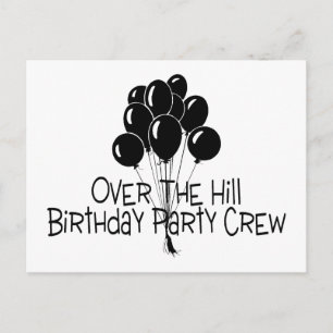 Über der Hill Birthday Party Crew Postkarte