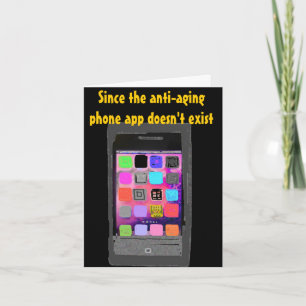 Über der Hügel-humorvollen Geburtstagstelefon-APP Karte