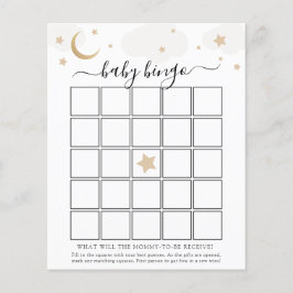 Über der Mond Baby Bingo Spielkarte