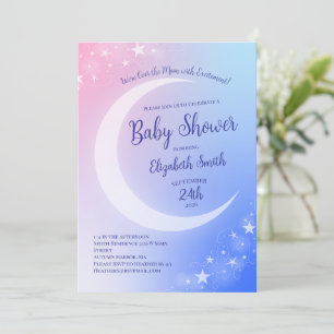 Über der Mond Babydusche Einladung