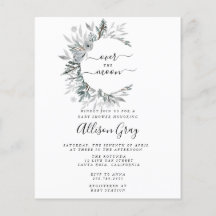 Über der Mond Babydusche | Flyer Haushalt