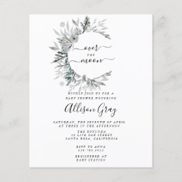 Über der Mond Babydusche | Flyer Haushalt