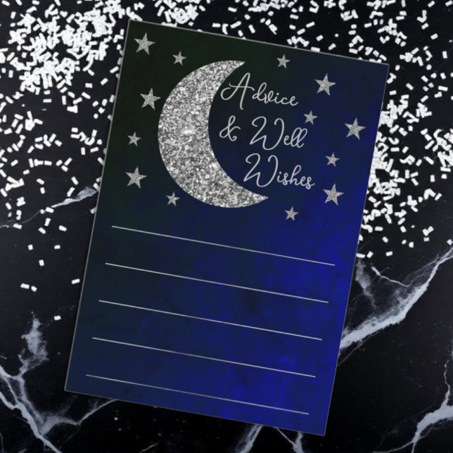 Über der Mond Babydusche Hinweiskarte (Von Creator hochgeladen)