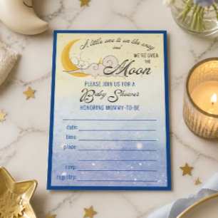 Über der Mond-Babydusche laden Einladung