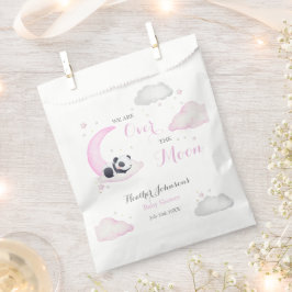 Über der Mond Girl Panda Bear Babydusche Geschenktütchen
