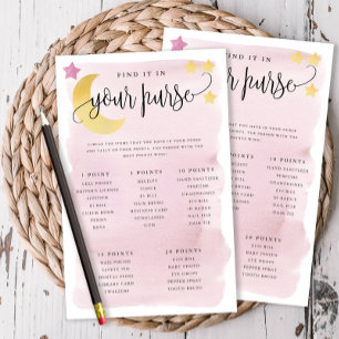 Über der Mondpurse-Papierspielkarte Pink Flyer