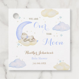 Über der Moon Boy Bear Babydusche Geschenkanhänger