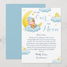 Über der Moon Boy Cow Babydusche