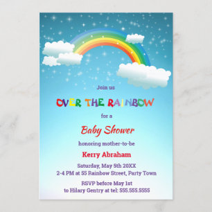 Über der Rainbow Baby-Dusche Einladung