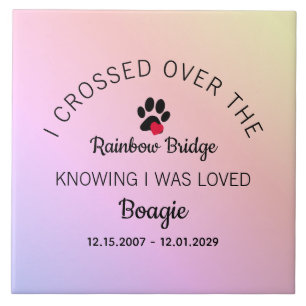 Über der Regenbogenbrücke Benutzerdefiniertes Haus Fliese