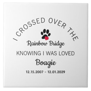 Über der Regenbogenbrücke Benutzerdefiniertes weiß Fliese