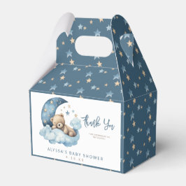 Über der Teddy-Babydusche des Mondbären Geschenkschachtel