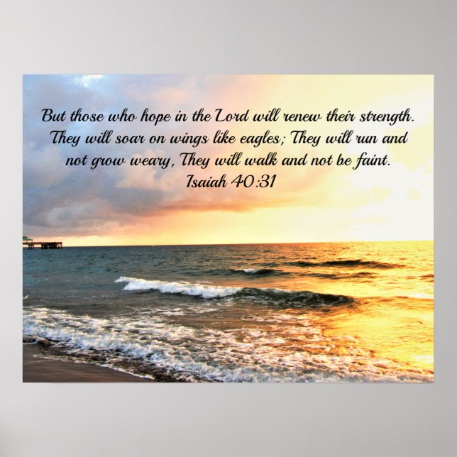 ÜBER DIE FLÜSSIGKEIT VON EGLE ISAIAH 40:31 SCRIPTU POSTER (Vorne)